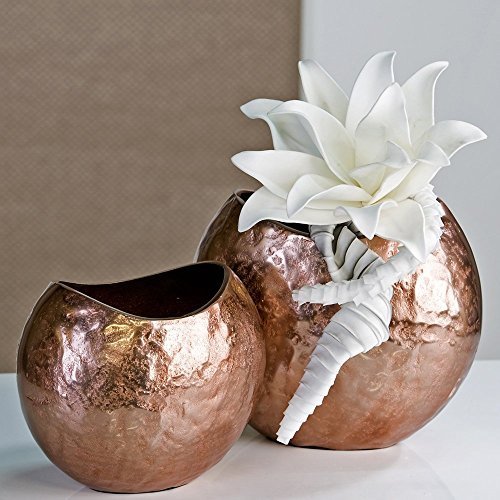 moderne trend Vase "IMPULSE", bronze design (Höhe 19 cm · Breite 22 cm · Tiefe 15 cm)