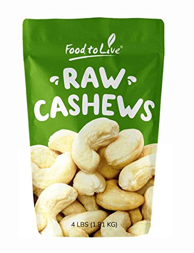 Food to Live Nueces de anacardo crudas - 4 libras
