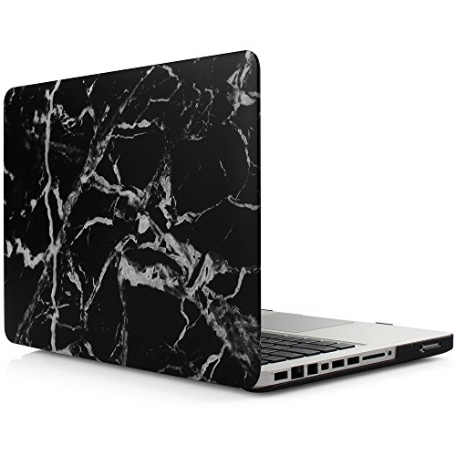 iDOO MacBook Schutzh  lle   Hard Case Cover Laptop H  lle  F  r MacBook Pro 13 Zoll     mit CD-Laufwerk  A1278  - matt  schwarzer Marmor