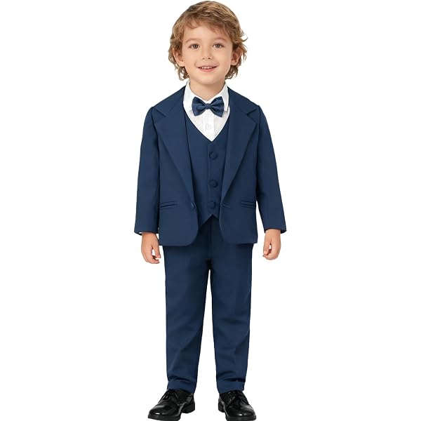Mintgreen Completo Bambino Per Cerimonie – Gilet, Camicia, Pantaloni E Papillon, 6-14 Anni
