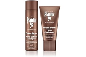 Plantur 39 Caffeine Shampoo and Conditioner Set for Brown Brunette Hair | Conceal Hairline Prevents and Reduces Hair Loss | Unique Formula Supports Hair Growth | 250ml Shampoo and 150ml Conditioner