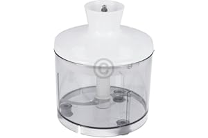 ensipart Universalzerkleinerer für Stabmixer kompatibel mit Bosch 12029551 transparenter Behälter mit Messereinsatz und Getriebe
