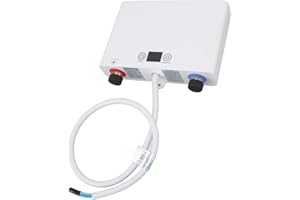 MXZZAND Chauffe-eau électrique sans réservoir, 5500W ABS 220V Petit chauffe-eau instantané électrique économie d'eau pour la cuisine
