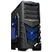 Produktbild CiT Vanquish Gaming-Gehäuse mit Seitenfenster, kein Werkzeug erforderlich, Kartenleser, USB 3.0, 2 x 12 cm, blauer LED-Lüfter