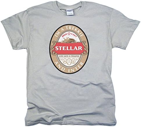 Inter Stellar - Star Trek &amp; Stella Artois parody T Shirt for Trekkies - Zinc (3XL)