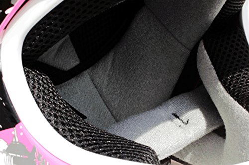 Motorradhelm Kinder Cross Helme Sturzhelm Schutzhelm Helm für Motorrad Kinderquad und Crossbike Modell Design 2015 in pink (Small)