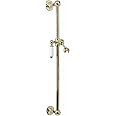 ENKI S23 Shower Slide Rail Riser Gold Head Holder Bar Traditional Solid Brass