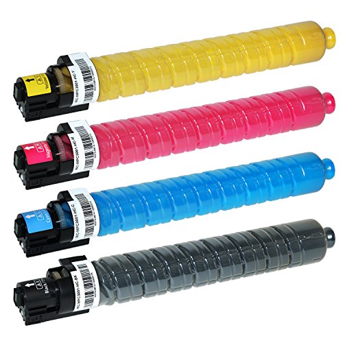 4 Toner für Ricoh Aficio MPC 3001 3501 - 842047 842046 842045 842044 - Schwarz 22.500 Color je 16.000 Seiten