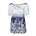 Price comparison product image Mosstars Women Tops,Ladies Sale Loose Lace Printed Cold Shoulder T-Shirt Blouse Short Sleeve V-Neck Cover Up Beach Sweatshirts Plus Size S-5XL White
