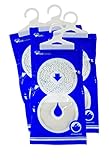 ✔ LAS PERCHAS ANTIMOHO DESECANTE PERMITE AHORRAR DINERO - los objetos serán protegidos de la humedad y el moho. La humedad superflua se recoge en forma de agua en las bolsita subyacente. Duración aproximadamente da 5 a 14 semanas. Las prendas de vestir y las cosas permanecerán secas y no absorberán malos olor, debido a la alta higroscopicidad del producto (gel de silice). La bolsa antihumedad evita el empañamiento de las ventanas, en la habitacion o en la caravana, hogar, guarda ropa.