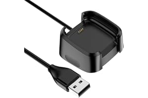 MOHLYTHRIX Charger for Fitbit Versa 2 (Not for Fitbit Versa/SE/Lite) Charging Cable Stand Station Replacement USB Charger Dock for Versa 2 Smartwatch,100cm, Black