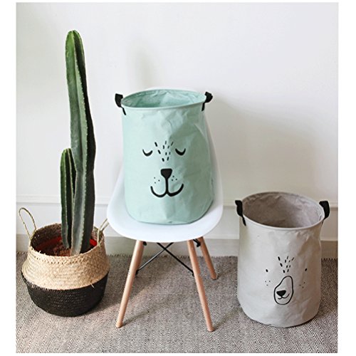 Inwagui Wäschekorb faltbar Wäschebehälter Wäschetonne Wäschebox faltbar Wäschesack Wäschesammler 35*40cm-Weiß - 4