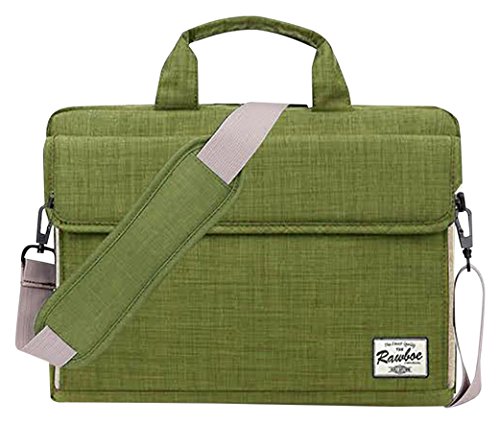 Rawboe® 15-15,6 Zoll MacBook Pro Retina intelligente neue Art-Oxford-Gewebe Multi Functional eleganten, tragbaren Laptop-Tasche Laptop-Hülle für Mann / Frau Tragetasche Messenger Bag Schulter-Aktenkoffer -Handtasche für MacBook / Laptop / Notebook / ipad / Tablet / Ultrabook / Computer für Apple / Acer / Asus / Dell / Fujitsu / Lenovo / HP / Samsung / Sony / Toshiba mit Schulterriemen und mehrere Taschen - Olive