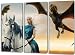 Produktbild Game of Thrones 3teilig im Gesamtmaß 120x80 cm, Leinwandbild auf Holzrahmen gespannt, Leinwandbild, 1A Qualität zu 100% Made in Germany! Kein Poster Kein Plakat! Echtholzrahmen mit beigelieferten Zackenaufhängern. Fertig bespannt, Sofort dekorieren.