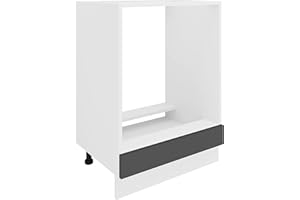 VCM Esilo - Armadio per forno, larghezza 60 cm, colore: Bianco/Antracite