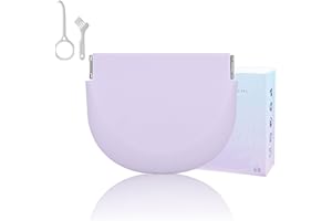 DIDATOOL Ferula dental, Estuche de Dentadura de Silicona con Cierre Magnético Automático para Dentaduras, Versátil Bolsa de Almacenamiento Ideal para Uso Diario y Viajes(Morado claro)