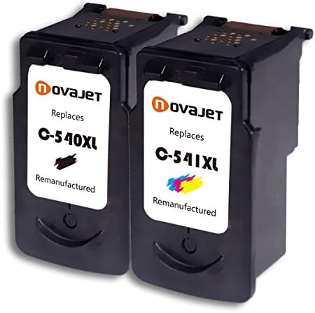 Novajet For Canon PG-540XL CL-541XL 2Pack High Pages Remanufactured Ink Cartridges Compatible for Canon Pixma MG3650 MG4250 MG3250 MX5350 MX475 MG4200 3500 3600 3150 4150 2150 2250 3350 Printers