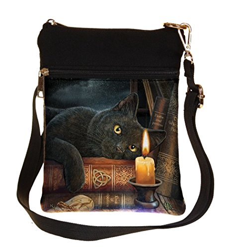 Nemesis Now Witching Hour Lisa Parker Borsa a Tracolla 23 cm, Marrone, PU e Tela, Taglia Unica