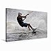Produktbild Calvendo Premium Textil-Leinwand 75 cm x 50 cm Quer Wakeboarding | Wandbild, Bild auf Keilrahmen, Fertigbild auf Echter Leinwand, Leinwanddruck: Ein Wakeboarder Beim Ausüben seines Sports Sport Sport