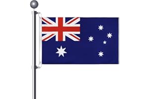 BIGTREE 3x5 Ft (90 X 150cm) Australian Flag Large Flag of Australia with 2 Brass Grommets Australian National Party Festival Procession Celebration Sport Activities Garden Home Indoor Outdoor Decoration