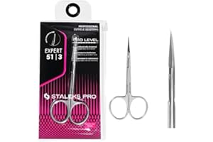 STALEKS PRO Forbici professionali per cuticole. Anelli ergonomici. Acciaio inossidabile. Expert SE-51/3