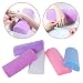 Elite99 Soft Comfortable Cushion Pillow Hand Holder Nail Arm Rest Washable Half Column Towel Detachable Nail Art Design Manicure Care Treatment Salon Tool (Purple)