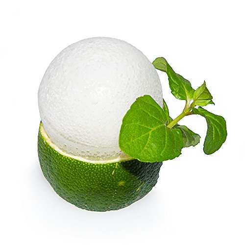 Silikonform für 4 Ice-Balls, Ice-Ball-Maker, riesige Eis-Kugeln, perfekt für Longdrinks, wie Gin-Tonic, Vodka-Bull oder Whiskey-Cola, Party-Highlight, Eiswürfel, Shots, Ice-Cube, Farbe: Blau - 6