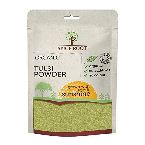 Bio Tulsi Polvo 200g (Ocimum tenuiflorum, Holy Basil) - Calidad premium, Certificado orgánico | Vegano | Ayurveda | Detox | Tulsi Powder