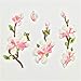 Produktbild 4er-Set Aufnäher mit Blumen-Motiv - Pinkfarben, Magnolien-Motiv,  Aufnäher, Abzeichen, zum besticken von Cheongsam-Kleidern, für Bastelarbeiten