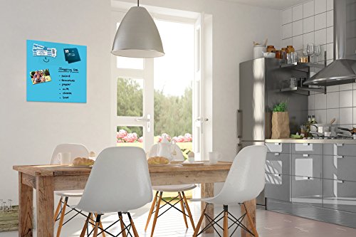 Be!Board B1103 Glas-Magnettafel blau, 45 x 45 cm – 6 Farben möglich - 4