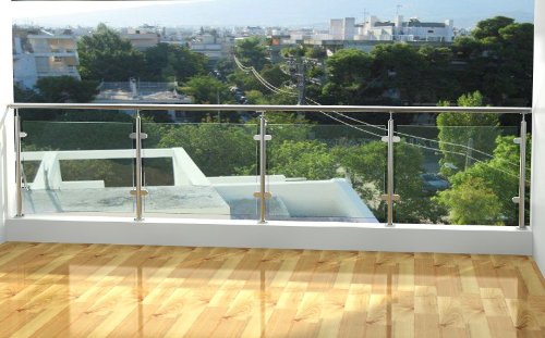 4tlg. Kenley Glashalter Glasklemme Glas Klemmhalter – Edelstahl AISI 304 – Spiegelnde Oberfläche - 7