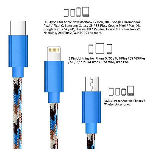 Multi Ladegerät, j2cc 3,3 ft Nylon geflochten 3 in 1 Multi Ladegerät Kabel mit 8 Pin Lightning, USB C, Micro USB Ladegerät-Anschluss für Android und iPhone Smartphones, iPad Tablets reviews Multi Ladegerät, j2cc 3,3 ft Nylon geflochten 3 in 1 Multi Ladegerät Kabel mit 8 Pin Lightning, USB C, Micro USB Ladegerät-Anschluss für Android und iPhone Smartphones, iPad Tablets