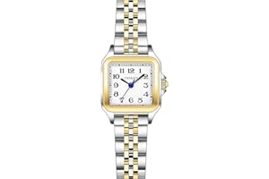 VXFAIZY Dainty Square Watch for Women with Easy Read Arabic Numeral Ladies Dress Watches