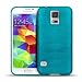 Produktbild Samsung Galaxy S5 Mini TPU Gummi Hülle Blau, Metall Optik Brush Design, Schutzcover Bumper, Handyhülle aus Silikon Galaxy S5 Mini Cover Rückschale Blau, Samsung Galaxy S5 Mini (4,5 Zoll (11,4 cm)