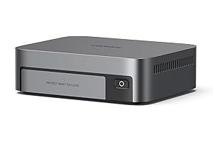 UGREEN NASync DXP480T Plus 4 Bay All-Flash SSD NAS, Intel i5 1235u 10-Core CPU, 8GB DDR5 RAM, 128G SSD, 10GbE Port, Wi-Fi 6, 4 * M.2 NVMe Slots, 8K HDMI, 2 * TBT4, Network Attached Storage (Diskless)