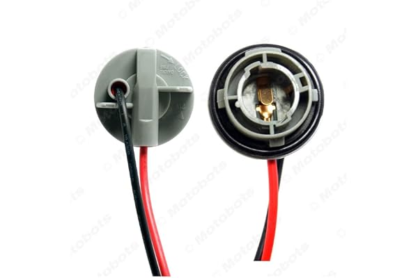 2 x Lamphållare - Ba15s Hållare Lampa Kablar Kontakt Sockelhållare 1156 stift 180° bas