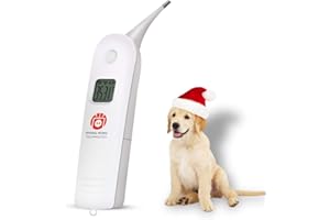 Hurinan Animal Electronic Thermometer Pet Thermometer Digital Thermometer is a Fast Rectal Thermometer for Dogs, Cats, Horses,Livestock,Pet Clinic