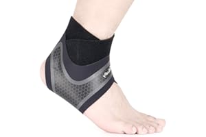 Hually Supporto Caviglia, 【1 paio】 Tutore per caviglia Elastica Sportiva Elastica Tutore Fascia Piedino Traspirante Regolabile da Uomo e Donna Distorsione, supporto per il piede durante lo sport