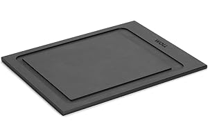 Woll Cut & Serve Chopping Board, 25 x 19 cm, 7 mm High, FSC Certified Paper Composite, BPA and VOC Free, Heat Resistant up to 175°C, Dishwasher Safe, Matte Black