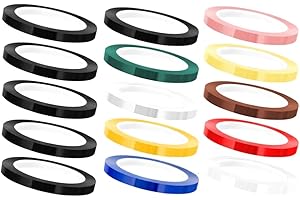 Pojedehy 15 Rolls Autoclave Dental Identification Tape 1/4Inch Width 216Ft Length 10 Colors