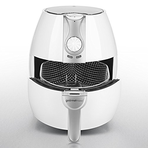 GOURMETmaxx 01940 Heißluft-Fritteuse 8-in-1 | Frittieren, Grillen, Braten, Backen, Rösten, Schmoren, Erhitzen, Warmhalten | Fettarmes Frittieren | 1500 Watt | Weiß - 3