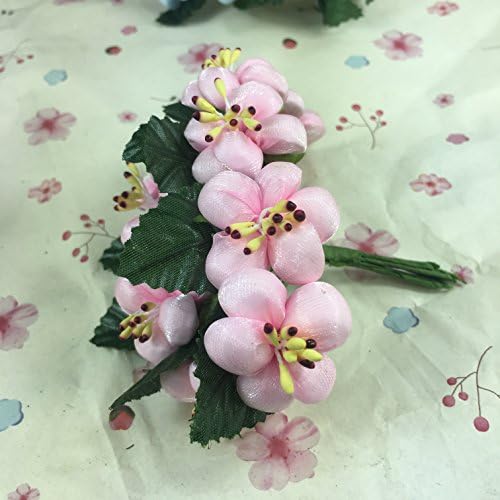 JIALE3536 Artificial Flowers 10 Beam Simulation Flower Foam Plum Bouquet Diy Wrist Flower Brooch Flower Wreaths Hand,Pink