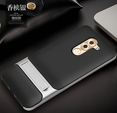 Huawei Honor 6X Funda - SMTR   Calidad premium Cubierta Slim  2 in 1  TPU PC Armor Funda sigilo bracket para Huawei Honor 6X Smartphone - Plata