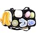 Damero Insert Organiser (Sewn to the Bottom) for Women's Handbag / Purse / Nappy Bag / Backpack with Handles (Black)
