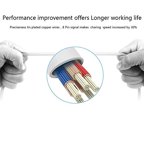 IPhone 6 Cable, AEDILYSÂ® [10-Pack] 3FT 8 Pin Lightning to USB Charging Cable Connector with Authentication Chip Ensures Fast Charging for iPhone 6 6S /6 6S Plus, iPhone 5s/5/5c, iPod mini (White)