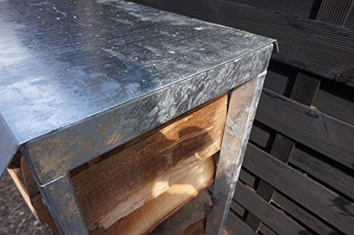 Dach für Kaminholzregal Angula, Zink - 3