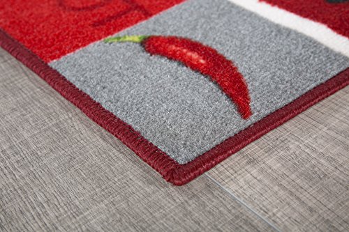 Andiamo 282565 Teppichläufer Küchenläufer Hot Pepper, Chili Schote, 67 x 200 cm, rot - 4