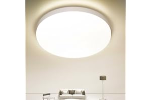 MGEELED Lampa Sufitowa LED Lampa Sufitowa 36W, 4000K, 4300LM Neutralna Biała Okrągła Lampa Łazienkowa IP44 Wodoodporna Nowoczesna Lampa Panelowa do Kuchni Salon Lampa Piwnica Sypialnia Przedpokój, Ø23CM