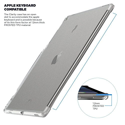 Poetic Lumos Flexibel Wiche Durchsichtig Ultra Dünn Schlagfest TPU Hülle für Apple iPad Pro 2 12,9 (2017) Durchsichtig Klar - 2