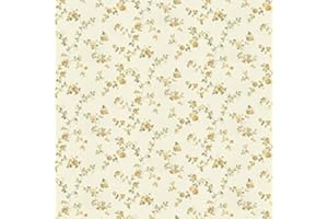 MyTinyWorld Dolls House Miniature Small Trailing Yellow Rose Wallpaper